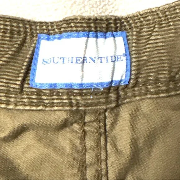 Mens Campsite Corduroy Pants Southern Tide Tobacco Brown L32 - Picture 3 of 6